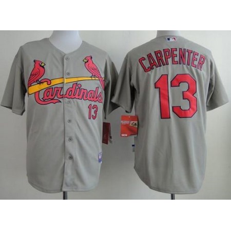 Cardinals #13 Matt Carpenter Grey Cool Base Stitched MLB Jersey