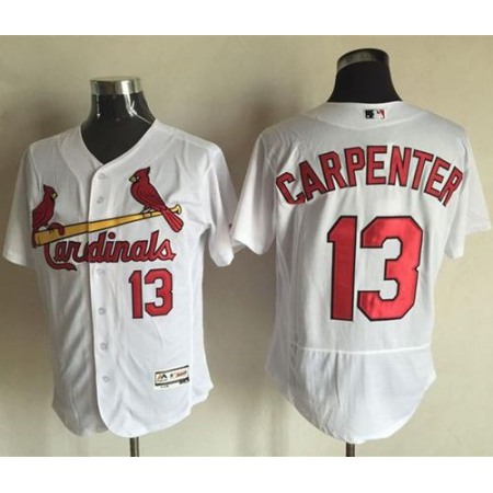 Cardinals #13 Matt Carpenter White Flexbase Authentic Collection Stitched MLB Jersey