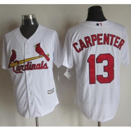 Cardinals #13 Matt Carpenter White New Cool Base Stitched MLB Jersey