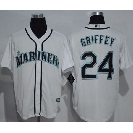 Mariners #24 Ken Griffey White New Cool Base Stitched MLB Jersey
