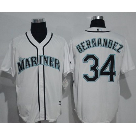 Mariners #34 Felix Hernandez White New Cool Base Stitched MLB Jersey