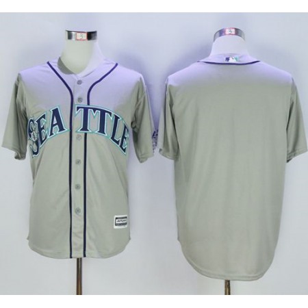 Mariners Blank Grey New Cool Base Stitched MLB Jersey