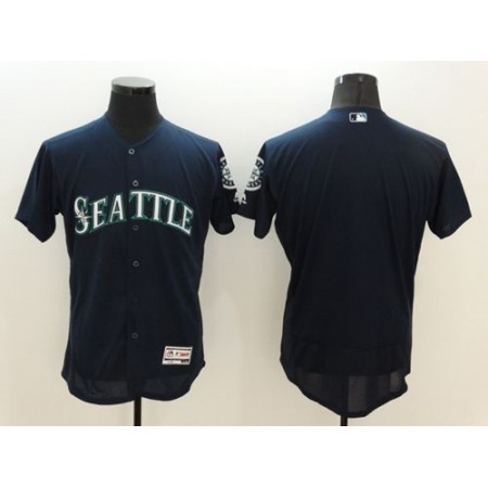 Mariners Blank Navy blue Flexbase Authentic Collection Stitched MLB Jersey