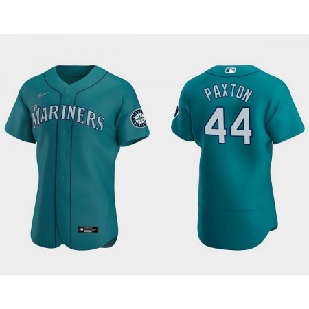 Men's Seattle Mariners #44 James Paxton Aqua Flex Base Stitched jersey