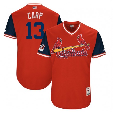 Men's St. Louis Cardinals #13 Matt Carpenter "Carp" Majestic Red 2018 Players' Weekend Stitched MLB Jersey