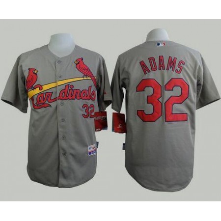 Cardinals #32 Matt Adams Grey Cool Base Stitched MLB Jersey
