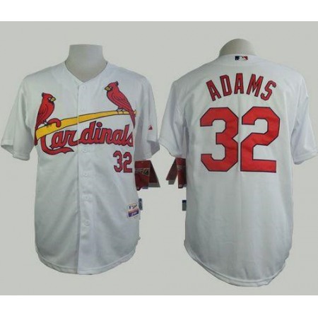 Cardinals #32 Matt Adams White Cool Base Stitched MLB Jersey