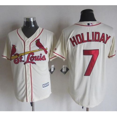 Cardinals #7 Matt Holliday Cream New Cool Base Stitched MLB Jersey
