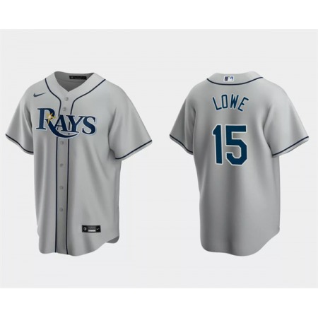 Men's Tampa Bay Rays #15 Josh Lowe Gray Cool Base Stitched Baseball Jersey