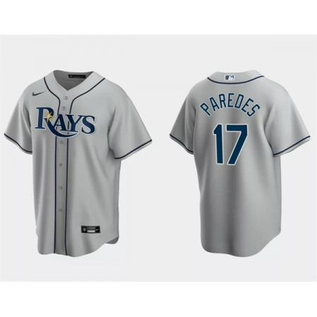 Men's Tampa Bay Rays #17 isaac Paredes Gray Cool Base Stitched Baseball Jersey