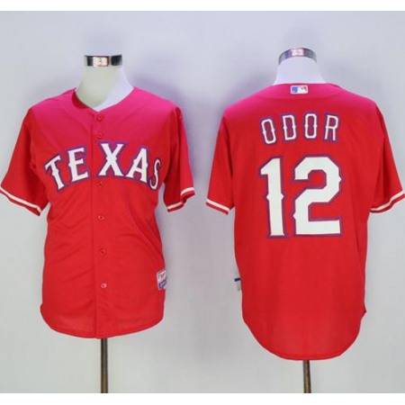 Rangers #12 Rougned Odor Red Cool Base Stitched MLB Jersey