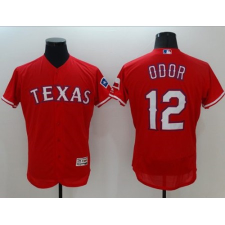 Rangers #12 Rougned Odor Red Flexbase Authentic Collection Stitched MLB Jersey