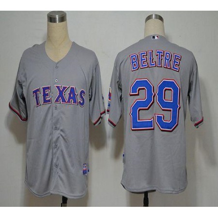 Rangers #29 Adrian Beltre Grey Cool Base Stitched MLB Jersey