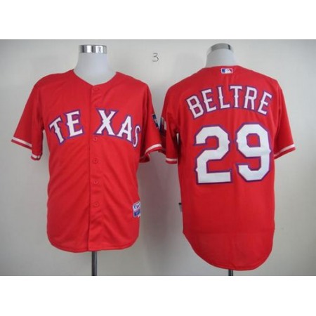 Rangers #29 Adrian Beltre Red Cool Base Stitched MLB Jersey
