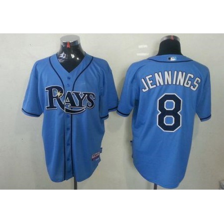 Rays #8 Desmond Jennings Light Blue Cool Base Stitched MLB Jersey