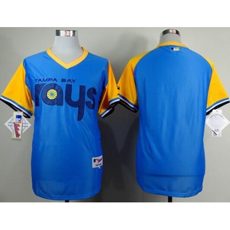 Rays Blank Light Blue 1988 Turn Back The Clcok Stitched MLB Jersey