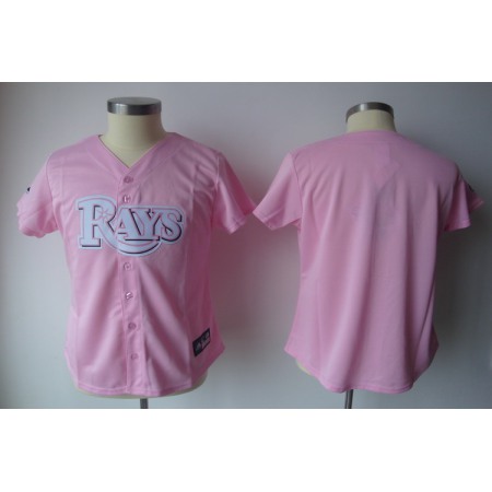Rays Blank Pink Lady Fashion Stitched MLB Jersey