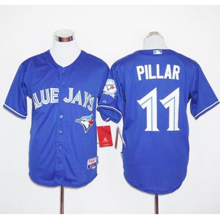 Blue Jays #11 Kevin Pillar Blue Cool Base Stitched MLB Jersey