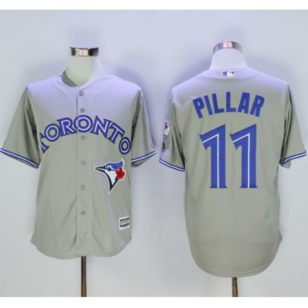Blue Jays #11 Kevin Pillar Grey New Cool Base 40th Anniversary Stitched MLB Jersey