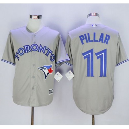 Blue Jays #11 Kevin Pillar Grey New Cool Base Stitched MLB Jersey