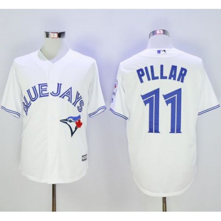 Blue Jays #11 Kevin Pillar White New Cool Base 40th Anniversary Stitched MLB Jersey