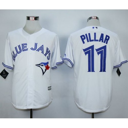 Blue Jays #11 Kevin Pillar White New Cool Base Stitched MLB Jersey