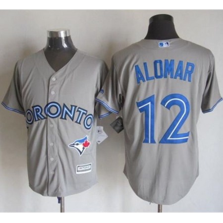 Blue Jays #12 Roberto Alomar Grey New Cool Base Stitched MLB Jersey
