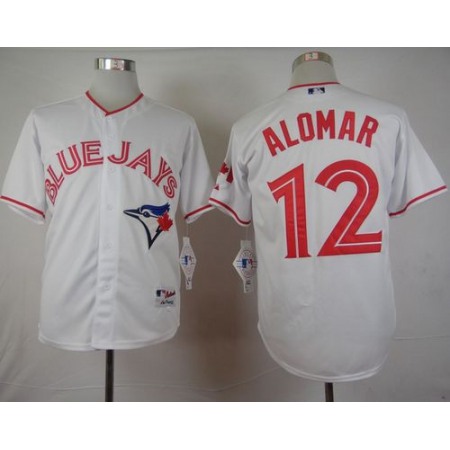 Blue Jays #12 Roberto Alomar White 2015 Canada Day Stitched MLB Jersey