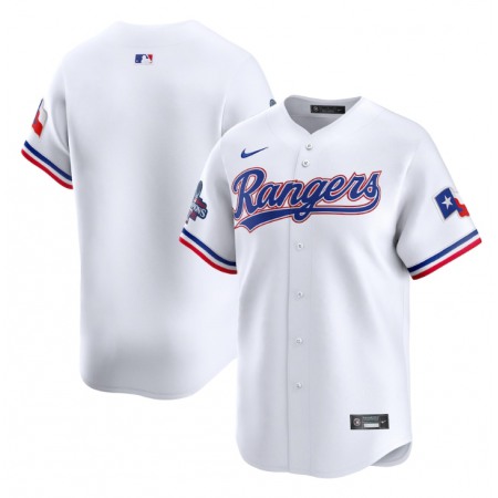 Men's Texas Rangers Blank White 2023 World Series Champions Stitched Baseball Jersey