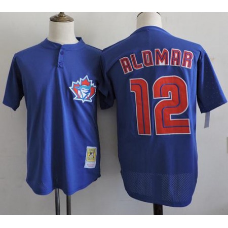Mitchell And Ness 1997 Blue Jays #12 Roberto Alomar Blue Throwback Stitched MLB Jersey