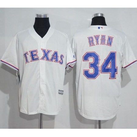Rangers #34 Nolan Ryan White New Cool Base Stitched MLB Jersey