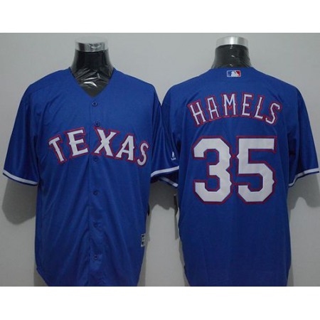 Rangers #35 Cole Hamels Blue New Cool Base Stitched MLB Jersey