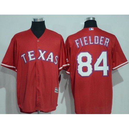 Rangers #84 Prince Fielder Red New Cool Base Stitched MLB Jersey