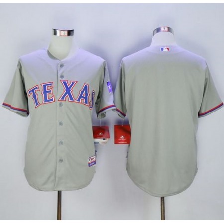 Rangers Blank Grey 40th Anniversary Patch Cool Base Stitched MLB Jersey