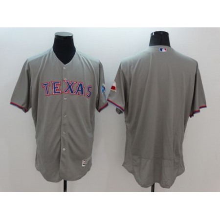 Rangers Blank Grey Flexbase Authentic Collection Stitched MLB Jersey