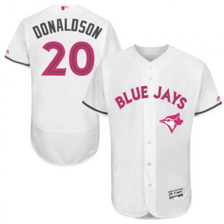 Blue Jays #20 Josh Donaldson White Flexbase Authentic Collection 2016 Mother's Day Stitched MLB Jersey