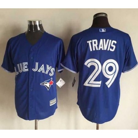 Blue Jays #29 Devon Travis Blue New Cool Base Stitched MLB Jersey