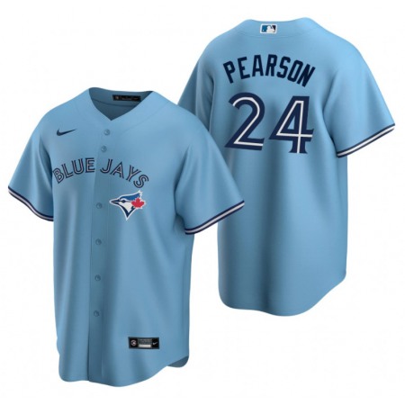 Men's Toronto Blue Jays #24 Nate Pearson Light Blue Cool Base Stitched Jersey