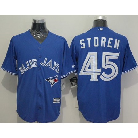 Blue Jays #45 Drew Storen Blue New Cool Base Stitched MLB Jersey