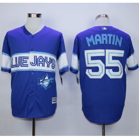 Blue Jays #55 Russell Martin Blue Exclusive New Cool Base Stitched MLB Jersey