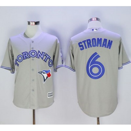 Blue Jays #6 Marcus Stroman Grey New Cool Base 40th Anniversary Stitched MLB Jersey