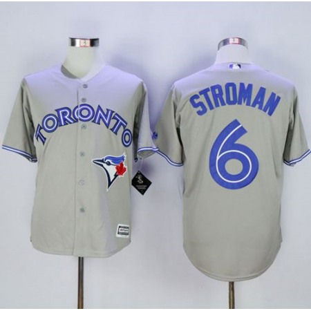 Blue Jays #6 Marcus Stroman Grey New Cool Base Stitched MLB Jersey