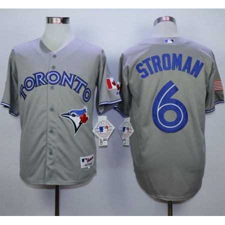 Blue Jays #6 Marcus Stroman Grey Stitched MLB Jersey