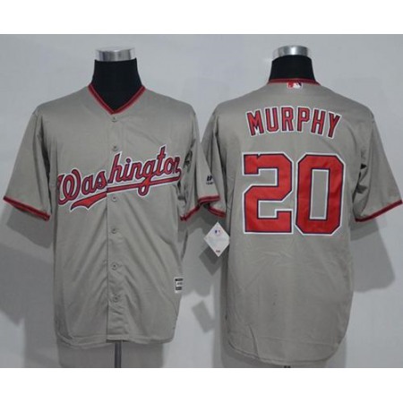 Nationals #20 Daniel Murphy Grey New Cool Base Stitched MLB Jersey