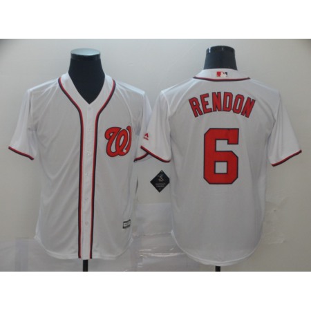 Men's Washington Nationals #6 Anthony Rendon Majestic White Cool Base Stitched MLB Jersey