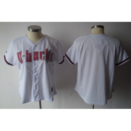 Diamondbacks Blank White Women's Fashion Stitched MLB Jersey