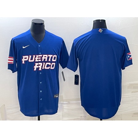 Men's Puerto Rico Baseball Blank 2023 Royal World Baseball Classic Stitched Jersey