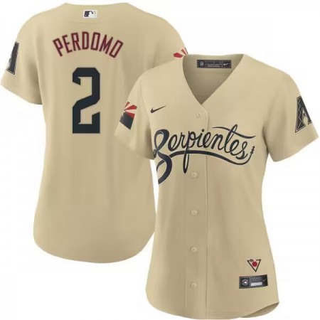 Women's Arizona Diamondbacks #2 Geraldo Perdomo 2021 Cream City Connect Stitched Baseball Jersey(Run Small)
