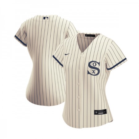 Women's Chicago White Sox Blank 2021 Cream/Navy Name&Number Field of Dreams Cool Base Stitched Jersey(Run Small)