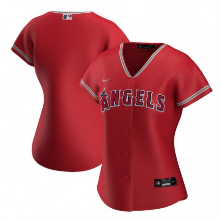 Women's Los Angeles Angels Blank Red Stitched Baseball Jersey(Run Small)